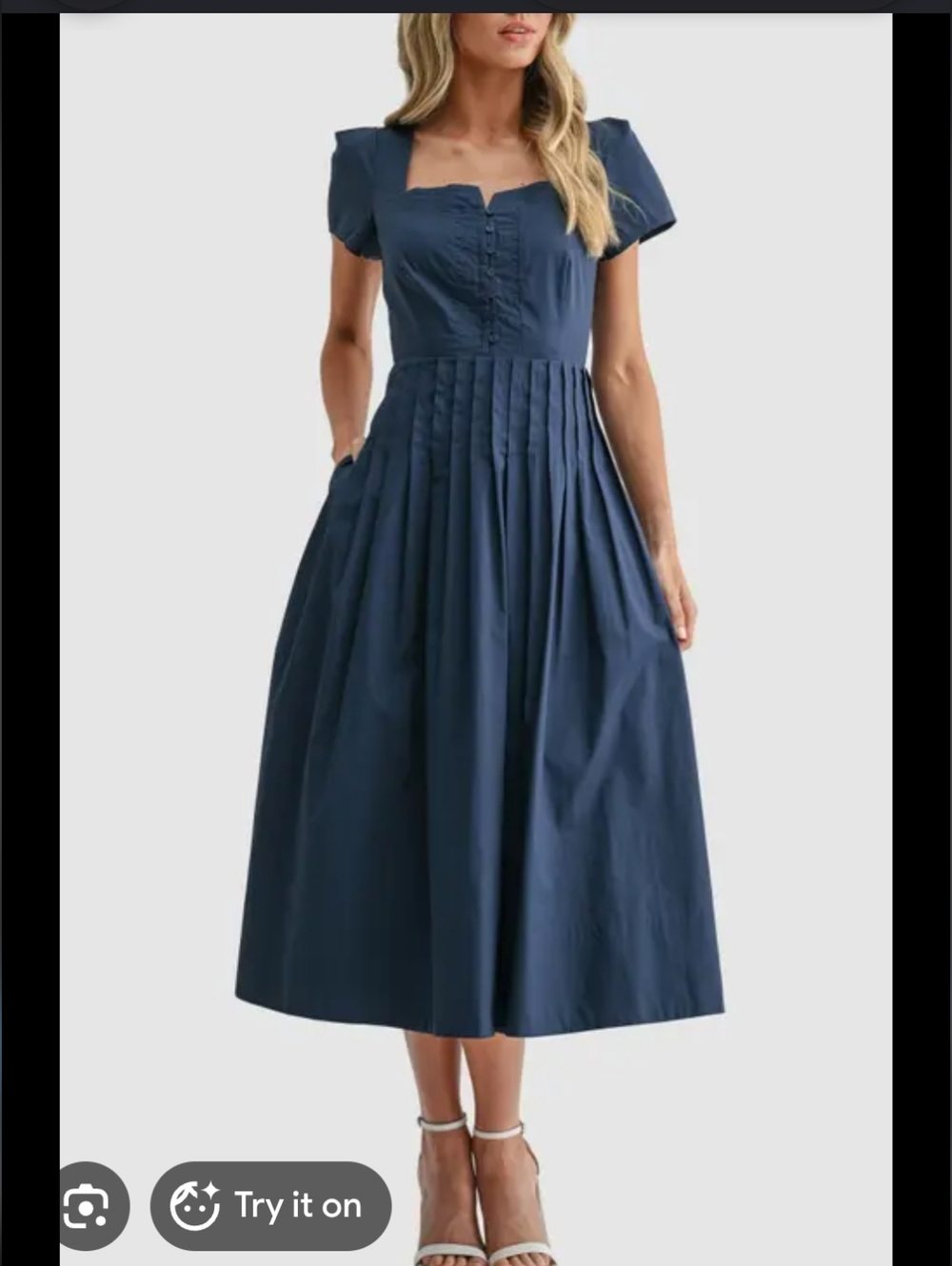 Kenzo Deep Blue Button-Front Maxi Dress 36